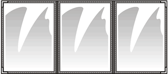 Triple Pocket - Six View  Fold-Out Style menu covers.