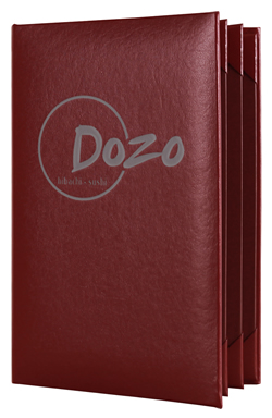 Oakmont custom imprinted menu covers.