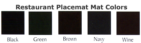Restaurant placemats color bar.