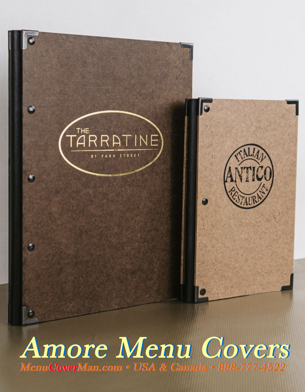 Amore Menu Jackets - A very cool addition to your restaurant!