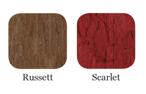 Driftwood Menu Covers - Russet and Scarlet.