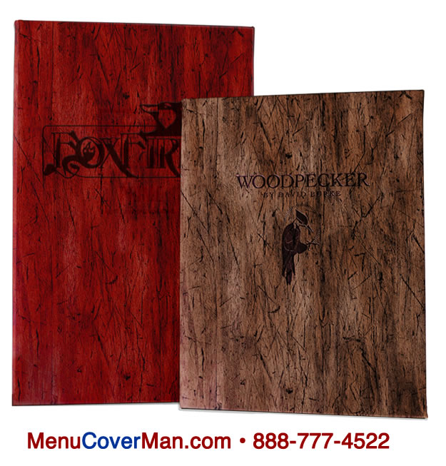 Driftwood Menu Covers from MenuCoverMan.com