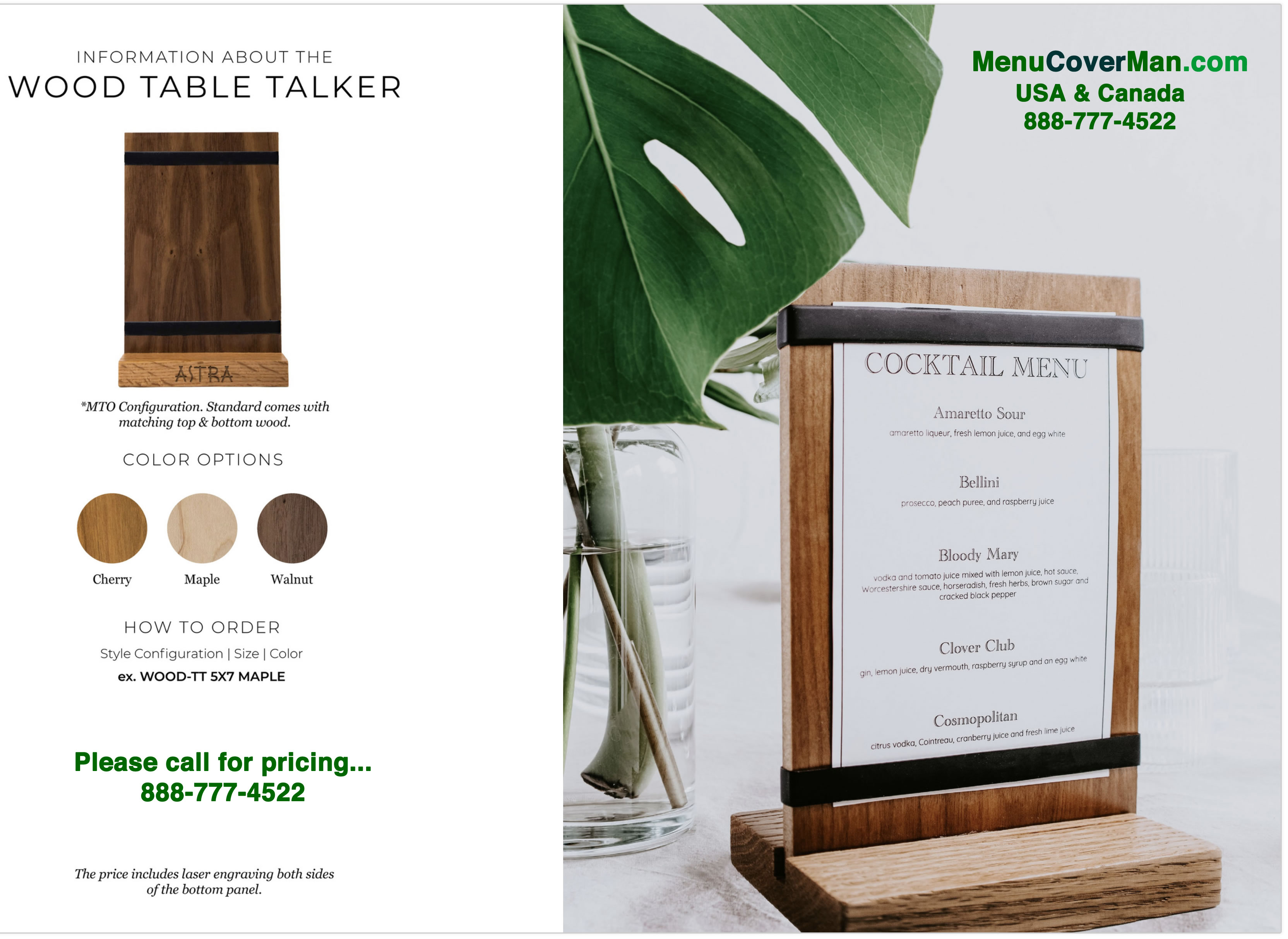 Elegant Wood Table Talker