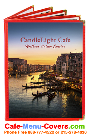Five pocket cafe menu jackets.