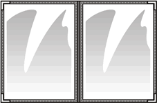 Double pocket four view booklet style menu covers.