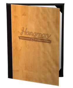 Authentic Wood Menu Covers