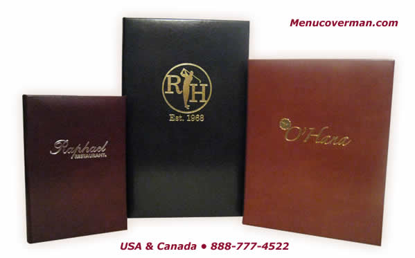 True authentic leather highest quality menu covers from Menucoverman.com