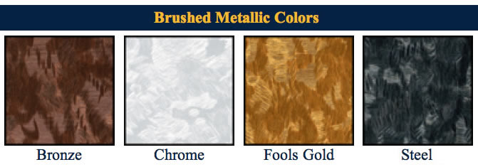 Metallics menu covers color bar.