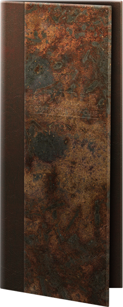 Patina authentic copper menu covers from The Menucoverman.