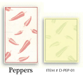 Peppers preprinted menu covers insert papers.