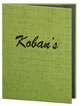 Rattan menu covers and placemats are natural together!