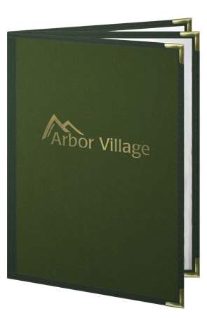 Menucoverman's Sewn Pajco Menu Covers with your custom imprint look professional and elegant.