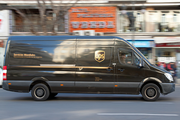 UPS delivery truck for menu covers all over North America.