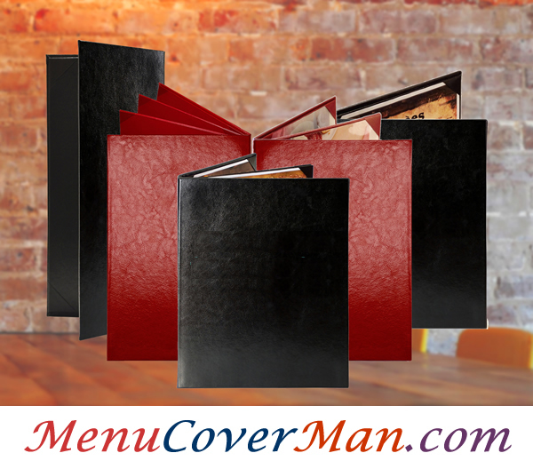 Family picture of beautiful Cascade Casebound Menu Covers