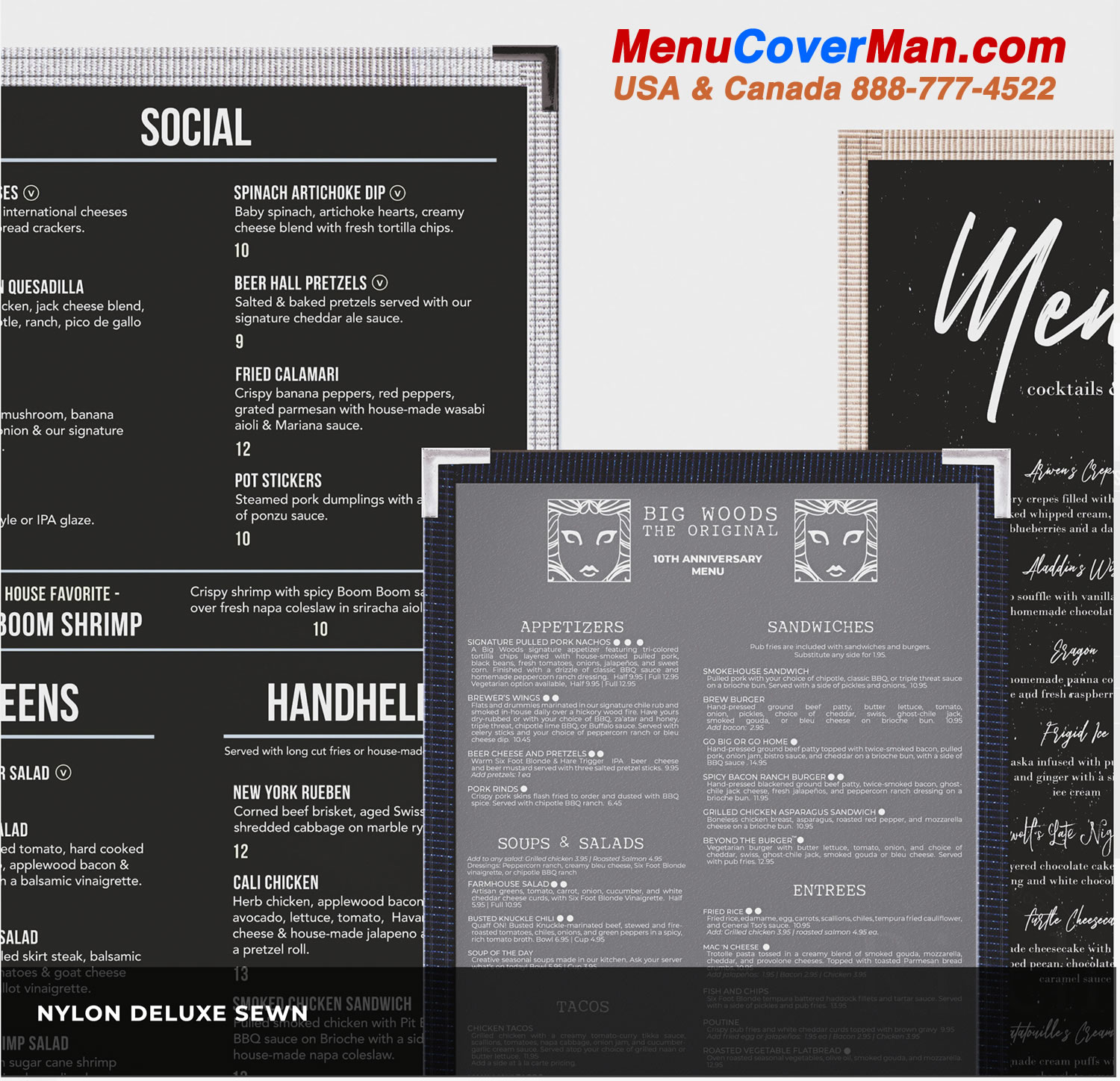 Menus for your restaurants, anywhere in North America.