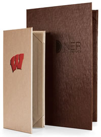 Bistro menu covers offer freedom of choice. Tons of great finishes.