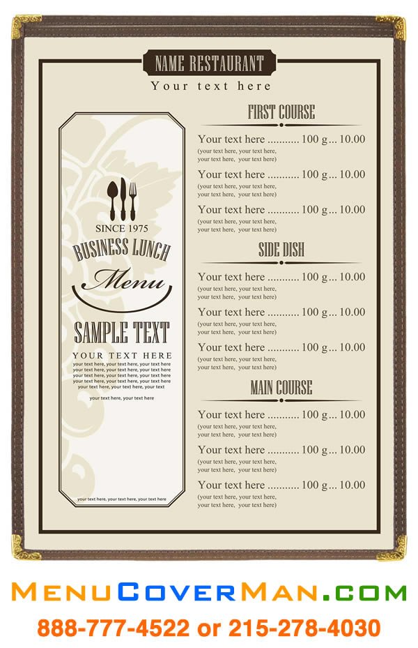 Nylon fabric edge menu covers add a touch of glamour and elegance to your restaurant's menu cover presentation.