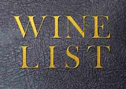 Free wine list imprint for new menu covers.