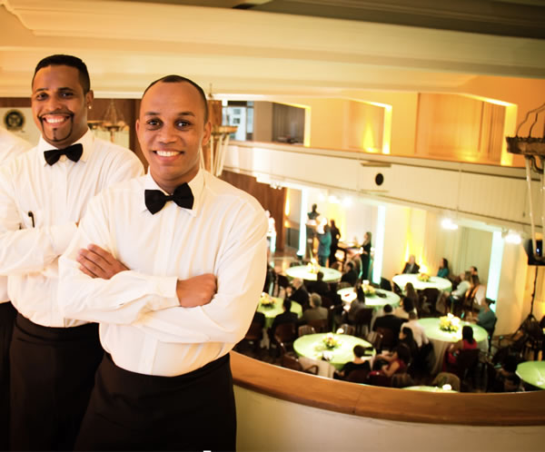 Waiters ready to serve their patrons.